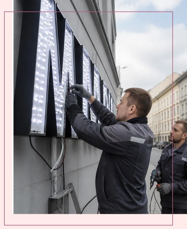 Изготовление и монтаж светодиодных LED вывесок в Усолье-Сибирском